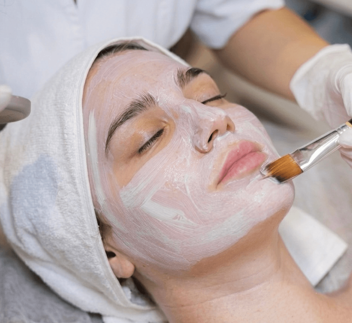 Acne Treatment being performed on a client at Kaaya Skin & Hair Studio
